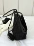 Rhinestone Decor Shoulder Tote Bag With Coin Purse for Women