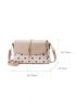 Geometric & Letter Pattern Flap Square Bag Buckle Decor for Women