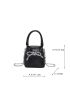 Mini Rhinestone & Bow Decor Square Bag for Women