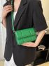 Mini Flap Square Bag Quilted Pattern Minimalist