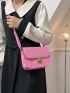 Mini Square Bag Pink Fashionable Turn Lock For Summer