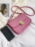 Mini Square Bag Pink Fashionable Turn Lock For Summer