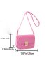 Mini Square Bag Pink Fashionable Turn Lock For Summer