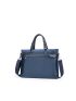 Large Capacity Classic Briefcase Blue Adjustable Strap For Business