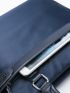 Large Capacity Classic Briefcase Blue Adjustable Strap For Business