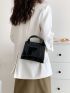 Mini Flap Square Bag Minimalist Black