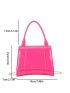 Minimalist Square Bag Mini Flap Neon Pink