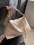 Medium Square Bag White Minimalist Adjustable Strap For Work