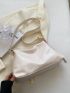 Medium Square Bag White Minimalist Adjustable Strap For Work