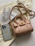 Small Square Bag Dusty Pink Fashionable Turn Lock For Work