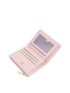 Crocodile Embossed Small Wallet Pink Fashionable Credit Card Holder For Daily