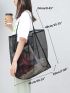 Mesh Hollow Out Beach Travel Package For Women Shoulder Bag Large Capacity Female Shopping Tote Bag