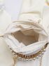 Mini Faux Pearl Bucket Bag Drawstring Design Vacation