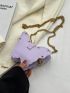 Mini Butterfly Design Novelty Chain Buckle Decor Purple