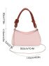 Medium Shoulder Bag Letter Embossed Chain Strap