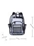 Clear Classic Backpack Pocket Front Fashion For School