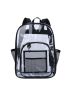 Clear Classic Backpack Pocket Front Fashion For School