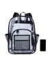 Clear Classic Backpack Pocket Front Fashion For School