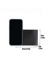 Litchi Embossed Small Wallet Black Bi-Fold Credit Card Holder For Daily