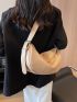 Large Capacity Hobo Bag PU Minimalist For Daily Life