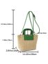 Two Tone Straw Bag Vacation For Summer