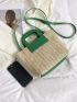 Two Tone Straw Bag Vacation For Summer