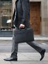 14 Inch Briefcase Gray For Office Work Business Travel