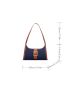 Buckle Decor Baguette Bag Two Tone For Daily Life