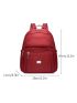 Metal Decor Classic Backpack Minimalist Waterproof