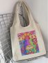 Small Shopper Bag Cartoon Graphic Pattern