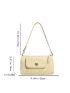 Medium Square Bag Turn Lock Pocket Front Minimalist