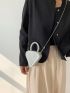 Mini Novelty Bag Studded Decor Chain Strap