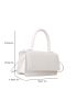 Mini Top Handle White Square Bag Flap Design