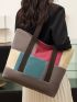 Fashion Colorblock Shopper Bag for Women