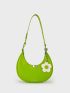 Flower Design Hobo Bag Zipper Cute