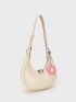 Flower Design Hobo Bag Zipper Cute