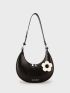 Flower Design Hobo Bag Zipper Cute