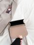 Mini Square Bag Two Tone PU Flap For Daily Life