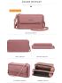 Fashion Women's Long Wallet Double Zipper Large Capacity Cross Bag Mobile Phone Bag