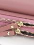 Fashion Women's Long Wallet Double Zipper Large Capacity Cross Bag Mobile Phone Bag