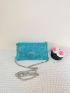 Mini Rhinestone Decor Flap Square Bag