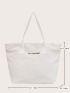 Letter Graphic Shopper Bag Large Capacity For Shopping