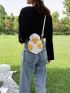 Women's Cartoon Duck Bag Messenger Bag Contrast Color Shoulder Bag