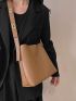 PU Shoulder Bag With Inner Pouch Elegant For Daily Life