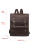 Medium Flap Backpack Buckle Decor Pocket Front For Daily