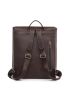 Medium Flap Backpack Buckle Decor Pocket Front For Daily