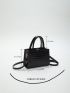 Mini Square Bag Crocodile Embossed PU Elegant For Daily Life