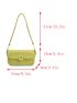 PU Square Bag Flap Green For Daily Life