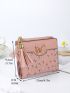 Floral Pattern Small Wallet Butterfly & Tassel Decor PU For Daily Life