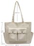 Pocket Front Shopper Bag Minimalist For Shopping